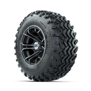 GTW Spyder Machined/Matte Grey 10 in Wheels with 20x10.00-10 Rogue All Terrain Tires   Full Set - Image 2