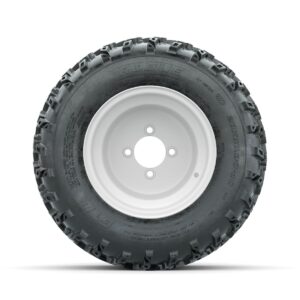 GTW Steel White 3:5 Offset 10 in Wheels with 20x10.00-10 Rogue All Terrain Tires   Full Set - Image 2