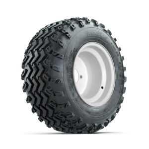 GTW Steel White 3:5 Offset 10 in Wheels with 20x10.00-10 Rogue All Terrain Tires   Full Set - Image 3