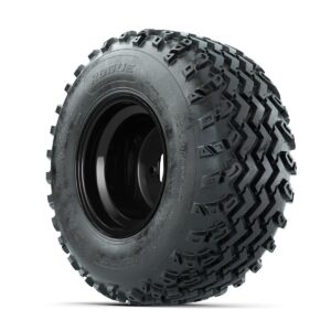 GTW Steel Matte Black 3:5 Offset 10 in Wheels with 22x11.00-10 Rogue All Terrain Tires   Full Set - Image 2