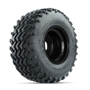 GTW Steel Matte Black 3:5 Offset 10 in Wheels with 22x11.00-10 Rogue All Terrain Tires   Full Set - Image 3