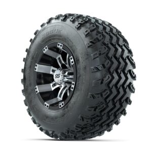 GTW Tempest Machined/Black 10 in Wheels with 22x11.00-10 Rogue All Terrain Tires Full Set - Image 3