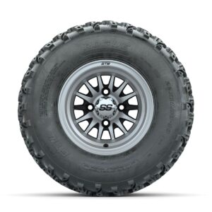 GTW Medusa Machined/Black 10 in Wheels with 22x11.00-10 Rogue All Terrain Tires   Full Set - Image 2