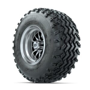 GTW Medusa Machined/Black 10 in Wheels with 22x11.00-10 Rogue All Terrain Tires   Full Set - Image 3