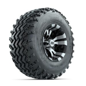 GTW Vampire Machined/Black 10 in Wheels with 22x11.00-10 Rogue All Terrain Tires Full Set - Image 3