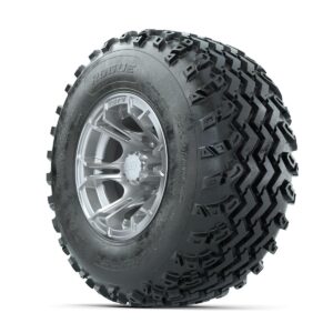GTW Spyder Silver 10 in Wheels with 22x11.00-10 Rogue All Terrain Tires   Full Set - Image 3