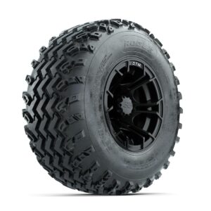 GTW Spyder Matte Black 10 in Wheels with 22x11.00-10 Rogue All Terrain Tires   Full Set - Image 2