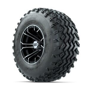 GTW Spyder Machined/Black 10 in Wheels with 22x11.00-10 Rogue All Terrain Tires Full Set - Image 2