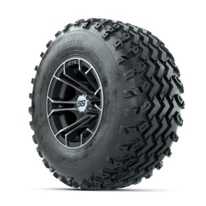 GTW Spyder Machined/Matte Grey 10 in Wheels with 22x11.00-10 Rogue All Terrain Tires   Full Set - Image 2
