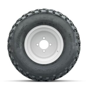 GTW Steel White 3:5 Offset 10 in Wheels with 22x11.00-10 Rogue All Terrain Tires   Full Set - Image 3