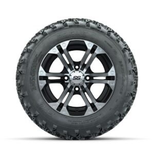 GTW Specter Machined/Black 12 in Wheels with 22x11.00-12 Rogue All Terrain Tires   Full Set - Image 3