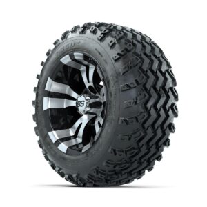 GTW Vampire Machined/Black 12 in Wheels with 22x11.00-12 Rogue All Terrain Tires Full Set - Image 3