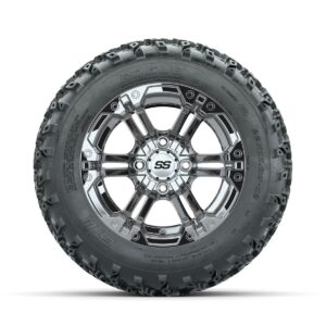GTW Specter Chrome 12 in Wheels with 22x11.00-12 Rogue All Terrain Tires   Full Set - Image 2