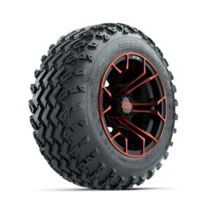 GTW Spyder Red/Black 12 in Wheels with 22x11.00-12 Rogue All Terrain Tires   Full Set - Image 3