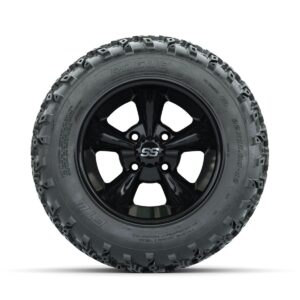 GTW Godfather Black 12 in Wheels with 22x11.00-12 Rogue All Terrain Tires   Full Set - Image 2