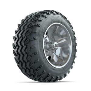 GTW Godfather Chrome 12 in Wheels with 22x11.00-12 Rogue All Terrain Tires   Full Set - Image 3