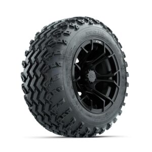 GTW Spyder Matte Black 12 in Wheels with 22x11.00-12 Rogue All Terrain Tires   Full Set - Image 2