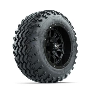 GTW Diesel Matte Black 12 in Wheels with 22x11.00-12 Rogue All Terrain Tires  Full Set - Image 1