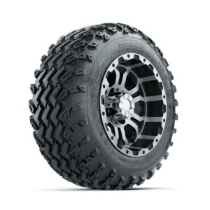 GTW Omega Machined/Black 12 in Wheels with 22x11.00-12 Rogue All Terrain Tires Full Set - Image 3