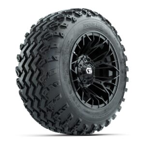GTW Stellar Black 12 in Wheels with 22x11.00-12 Rogue All Terrain Tires   Full Set - Image 3