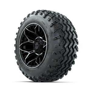 GTW Stellar Machined/Black 12 in Wheels with 22x11.00-12 Rogue All Terrain Tires   Full Set - Image 2