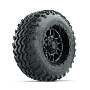 GTW Titan Machined/Black 12 in Wheels with 22x11.00-12 Rogue All Terrain Tires Full Set - Image 3