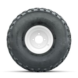 GTW Steel White 2:5 Offset 8 in Wheels with 22x11.00-8 Rogue All Terrain Tires – Full Set - Image 2