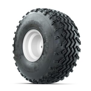 GTW Steel White 2:5 Offset 8 in Wheels with 22x11.00-8 Rogue All Terrain Tires – Full Set - Image 3