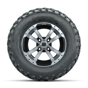 GTW Storm Trooper Machined/Black 12 in Wheels with 23x10.00-12 Rogue All Terrain Tires   Full Set - Image 2