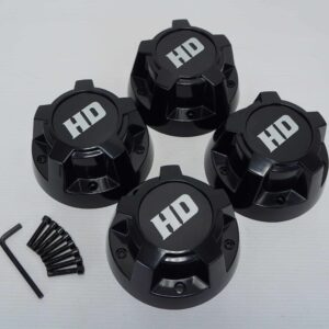 SGC Center Cap – Black color – Silver HD logo for 14″ Rhino Wheels only - Image 1