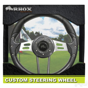 RHOX Steering Wheel, Aviator 4 Carbon Fiber Grip/Brushed Aluminum Spokes 13" Diameter - Image 3