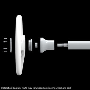 RHOX Steering Wheel, Aviator 4 Blue Grip/Brushed Aluminum Spokes 13" Diameter - Image 5