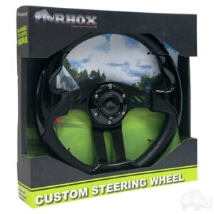 RHOX Steering Wheel, Aviator 5 Black Grip/Black Spokes 13" Diameter - Image 3