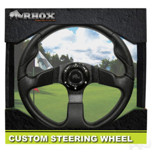 RHOX Steering Wheel, Formula GT Black Grip/Black Spokes 13" Diameter - Image 3