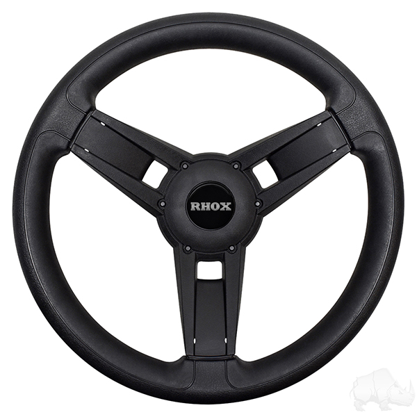 Giazza Steering Wheel Giazza Steering Wheel, Black, Club Car Tempo, Onward, Precedent Hub