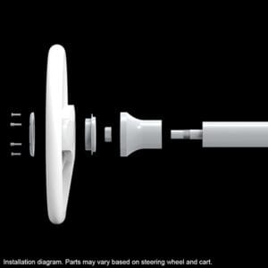 RHOX Steering Wheel Adapter, Chrome, Club Car DS 84+ - Image 2