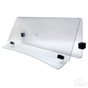 Windshield, Clear 2 Piece, E-Z-Go Express Cowl w/ Standard Top & 3/4" Strut - Image 6