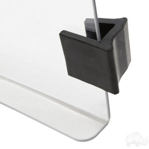 Windshield, Impact Modified Clear 2 Piece, E-Z-Go Express Cowl w/ Standard Top & 3/4" Strut - Image 2