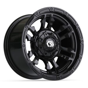 12″ GTW® Shogun Gloss Black Wheel – Golf Cart Rims