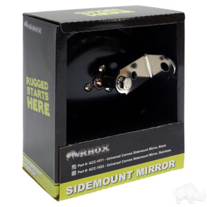 Mirror, Convex Side Mount Rearview, Black - Image 3