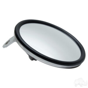 Mirror, Convex Side Mount Rearview, Stainless Steel - Image 3