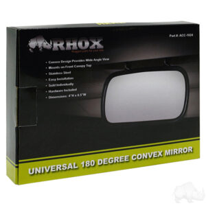 Universal 180 Degree Convex Roof Mount Mirror, Stainless - Image 6