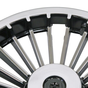 Wheel Cover, 8" Turbine Black/Silver - Image 4