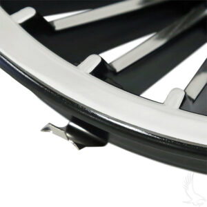 Wheel Cover, 8" Turbine Black/Silver - Image 5