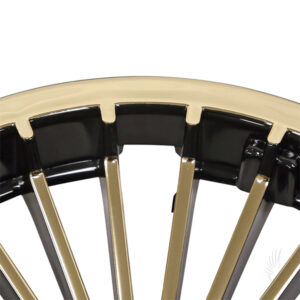 Wheel Cover, 8" Turbine Black/Gold - Image 6