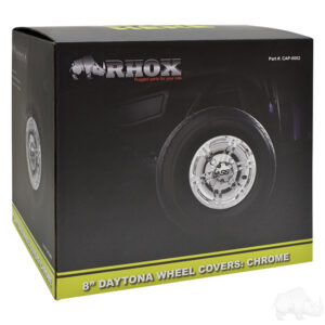 Wheel Cover, SET OF 4, 8" Daytona Chrome - Image 2