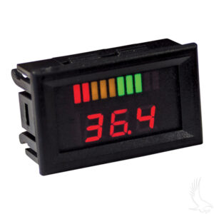 36 Volt Digital Voltage Display Charge Golf Cart Meter, Horizontal - Image 2