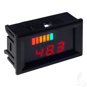 48 Volt Digital Voltage Display Charge Golf Cart Meter, Horizontal - Image 2
