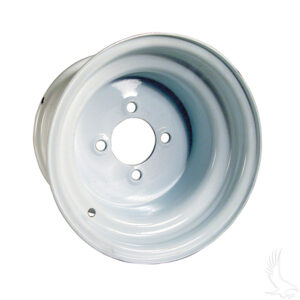 Steel White 10×7 3:4 Offset-Golf Cart Rims - Image 1