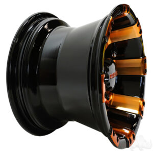 RHOX Vegas, Black w/ Orange w/ Center Cap, 10x7 ET-25 - Image 3